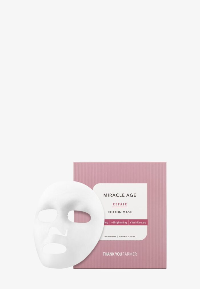 Маска для лица Miracle Age Repair Cotton Mask X5 Thank You Farmer, черный