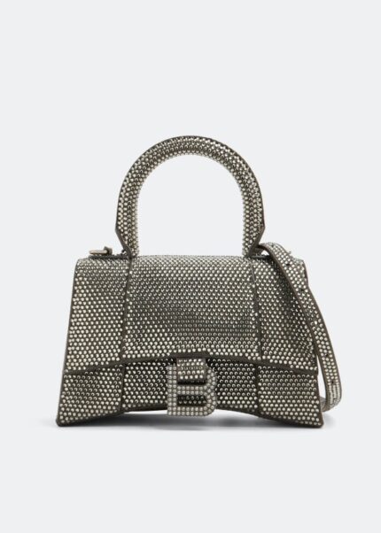 Сумка BALENCIAGA Hourglass XS top handle bag, зеленый