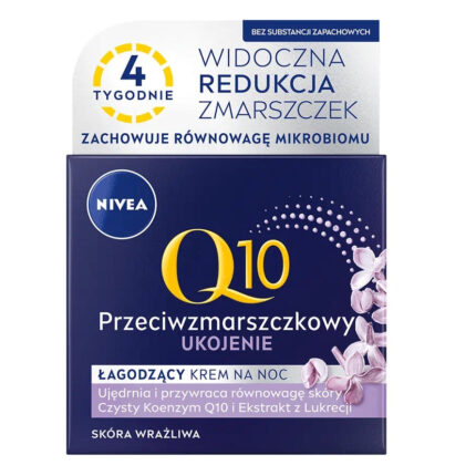 Nivea Q10 Soothing успокаивающий ночной крем против морщин 50мл