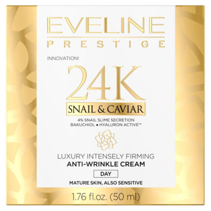 Eveline Cosmetics Prestige 24k Snail&Caviar роскошный глубоко регенерирующий ночной крем против морщин 50мл