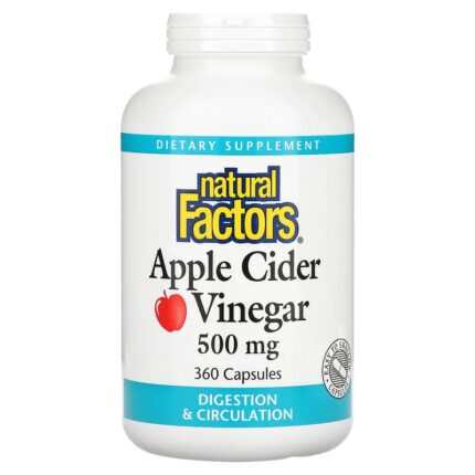 Яблочный уксус, 500 мг, 360 капсул, Natural Factors