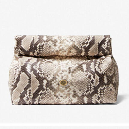 Клатч Michael Kors Monogramme Python Embossed Lunch, натуральный