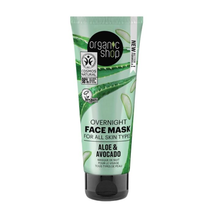 Маска для лица Mascarilla facial nocturna aloe y aguacate Organic shop, 75 мл