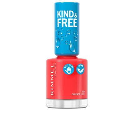 Лак для ногтей Kind & free nail polish Rimmel london, 8 мл, 155-sunset soar