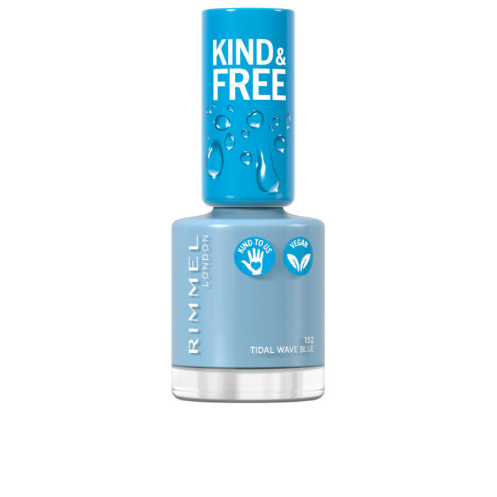 Лак для ногтей Kind & free nail polish Rimmel london, 8 мл, 152-tidal wave blue