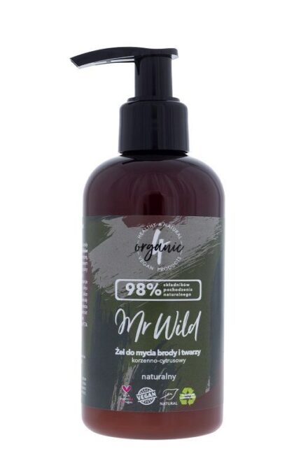 4Organic Mr Wild гель для умывания лица и бороды, 200 ml