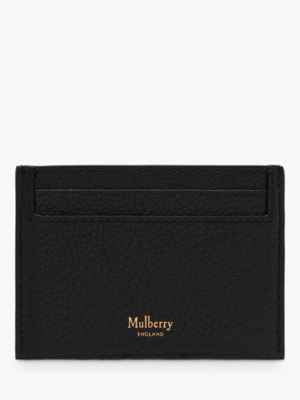 Классическая сумка для кредитной карты Mulberry Continental, маленькая классическая кожа с лицевой поверхностью, черная