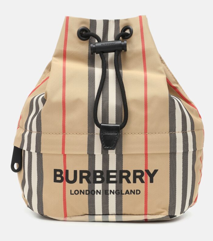 Клатч Phoebe Check на шнурке Burberry, бежевый