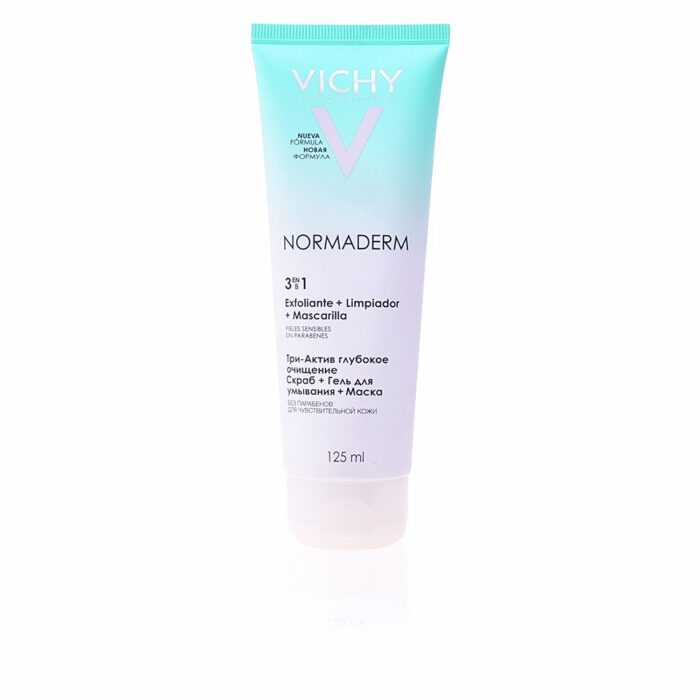 Скраб для лица Normaderm limpiador 3en1 Vichy laboratoires, 125 мл