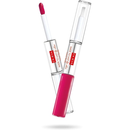 Milano Made To Last Lip Duo 004 Geranium Fuchsia для женщин Губная помада 0,13 унции, Pupa