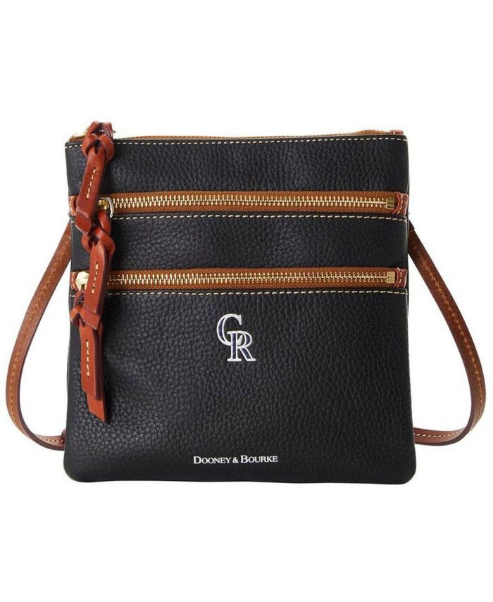 Женская сумка через плечо Colorado Rockies Pebble с тройной молнией Dooney & Bourke, черный