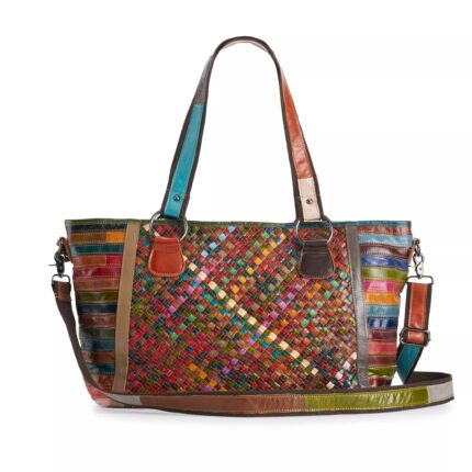 Сумка-портфель из кожи AmeriLeather Dorgan Rainbow Basket AmeriLeather