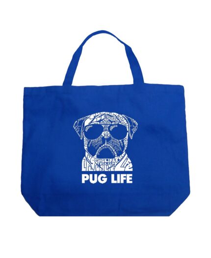 Pug Life — большая сумка-тоут Word Art LA Pop Art