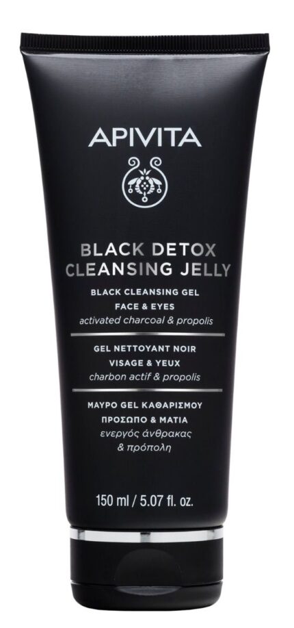 Apivita Black Detox гель для умывания лица, 150 ml