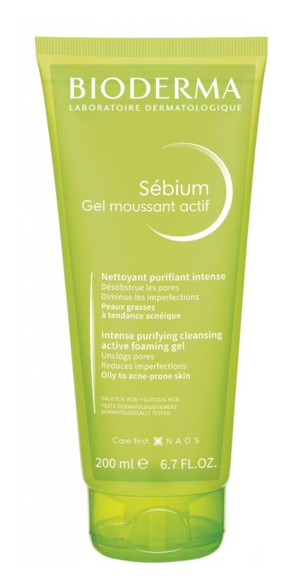 Bioderma Sebium Gel Moussant Actif гель для умывания лица, 200 ml