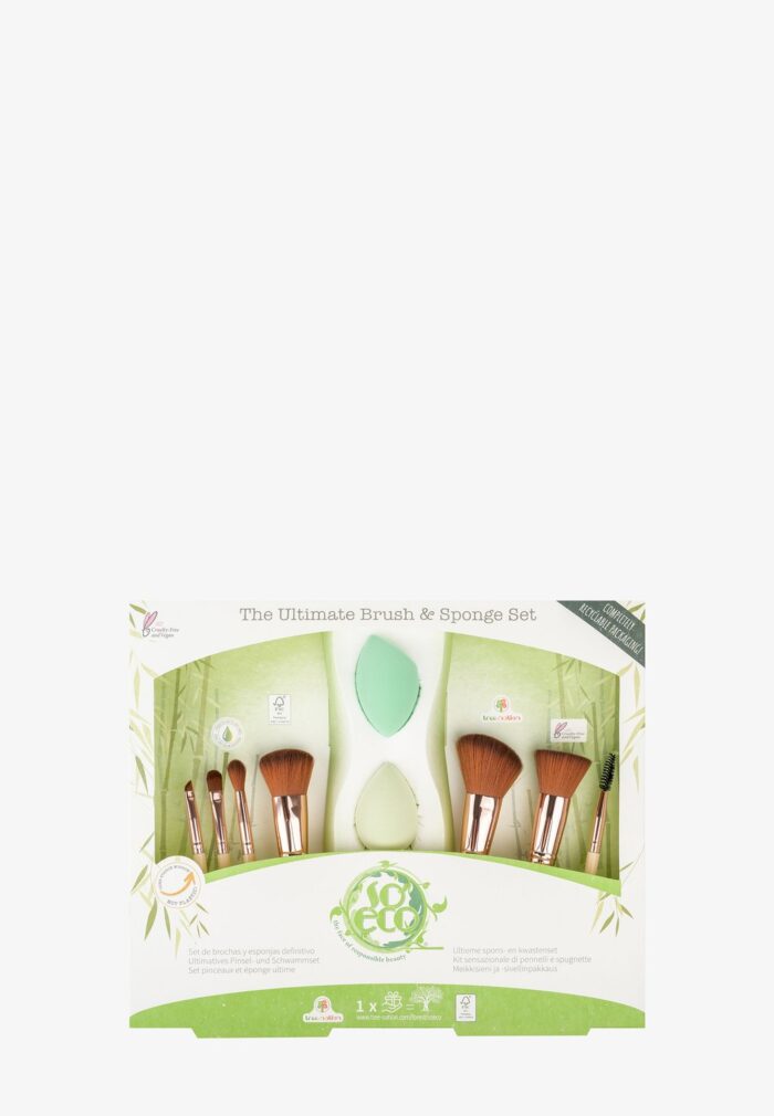 Кисти для макияжа So Eco Ultimate Brush & Sponge Set So Eco, цвет beige & gold