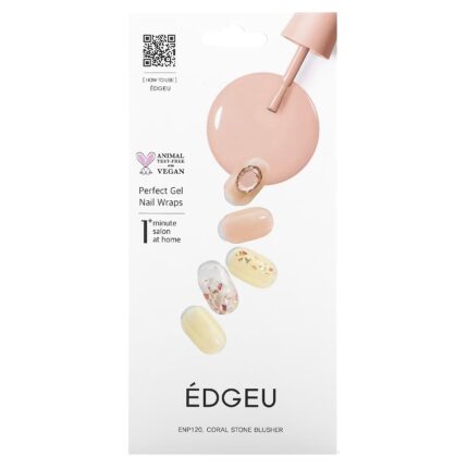 Уход за ногтями рук Edgeu Perfect Gel Nail Wraps ENA 139, набор из 16 шт., молочно-розовый