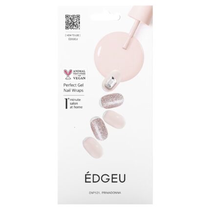 Уход за ногтями рук Edgeu Perfect Gel Nail Wraps ENP216, набор из 16 шт., жемчужный