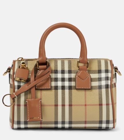 Сумка-тоут Burberry Check Mini из парусины Burberry, разноцветный