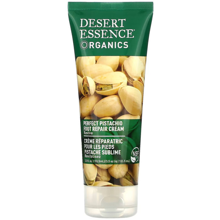 Desert Essence, Organics, восстанавливающий крем для ног, Perfect Pistachio, 103,5 мл (3,5 жидкой унции)