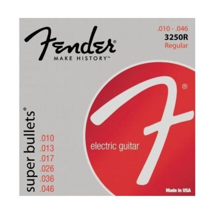 Струны Fender 3250LR Super Bullets для электрогитары никелированный стальной шарик на конце (толщина 9-42)