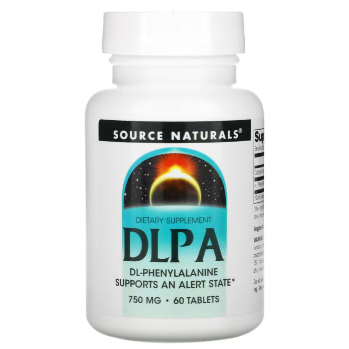 Source Naturals, DLPA (DL-фенилаланин), 750 мг, 60 таблеток