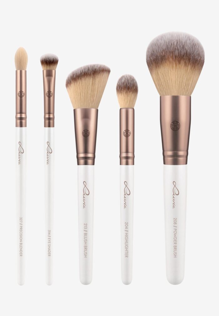 Набор кистей Daily Essentials Brush Set Luvia Cosmetics, цвет pearl white/coffee brown