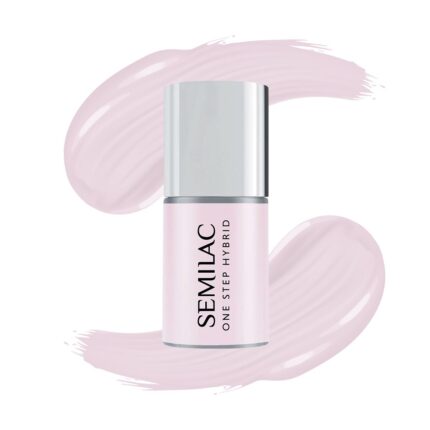 Semilac One Step Hybrid гибридный лак для ногтей, S245 Glitter Pink Beige