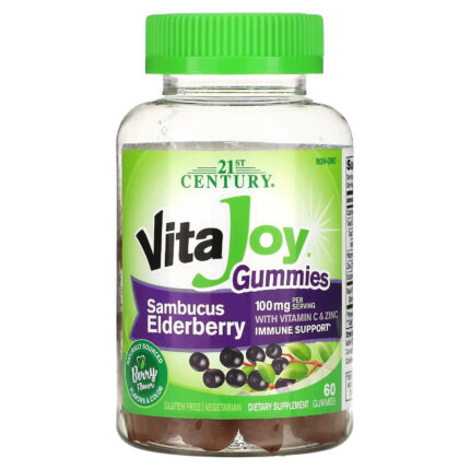 21st Century, VitaJoy Gummies, со вкусом бузины, 60 вегетарианских жевательных мармеладок