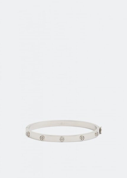 Браслет TORY BURCH Miller stud hinge bracelet, серебряный