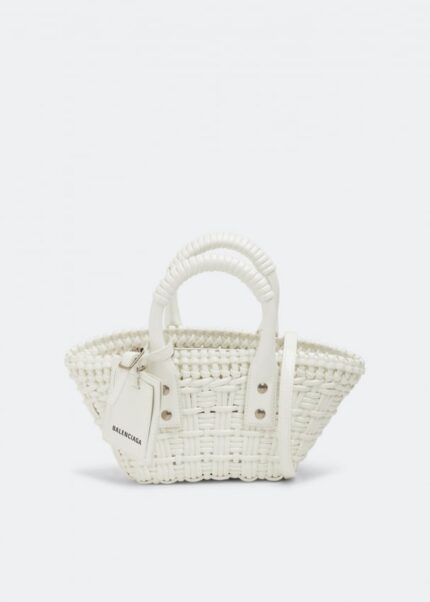 Сумка BALENCIAGA Bistro XXS basket bag, белый