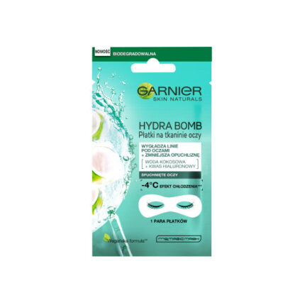 Garnier Moisture+ Fresh Look Eye Tissue Mask активизирующие подушечки для глаз с апельсиновым соком и гиалуроновой кислотой 6г