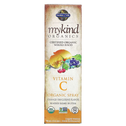 Garden of Life, MyKind Organics, спрей с органическим витамином C, вкус апельсина и мандарина, 58 мл (2 жидкие унции)