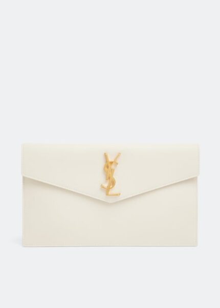 Клатч SAINT LAURENT Uptown pouch, белый