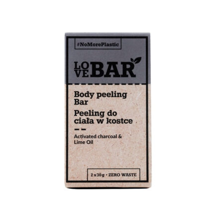 Love Bar Скраб для тела Body Peeling Bar в кубиках Активный уголь и лайм 2x30г