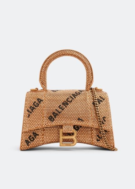 Сумка BALENCIAGA Hourglass XS chain bag, золотой