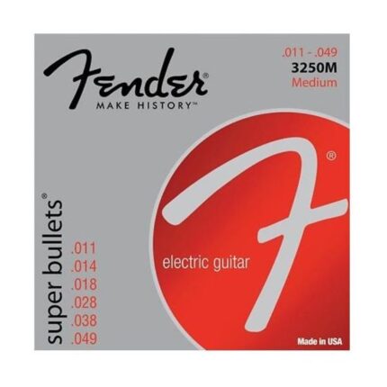 Струны Fender 3250LR Super Bullets для электрогитары никелированный стальной шарик на конце (толщина 9-42)