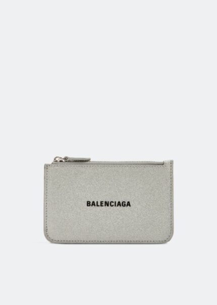 Картхолдер BALENCIAGA Long cash coin & cardholder, серебряный