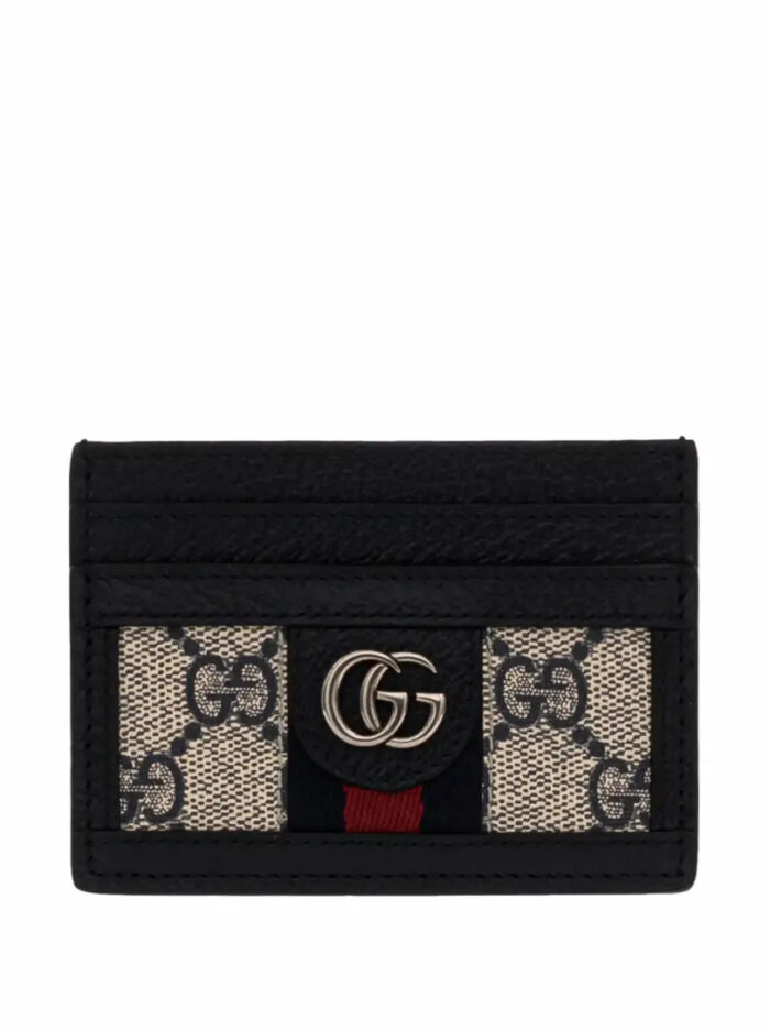 Кожаная визитница с логотипом Gucci