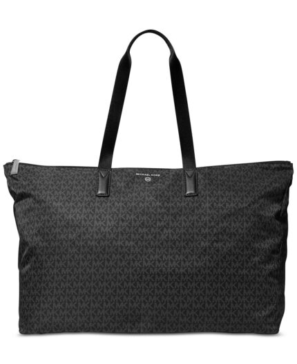 Дорожная сумка Michael Michael Kors Bedford Travel Extra-Large Logo Stripe Weekender, ванильный/нежно-розовый