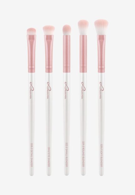 Набор кистей Flawless Face Set Luvia Cosmetics, цвет pearl white/candy pink