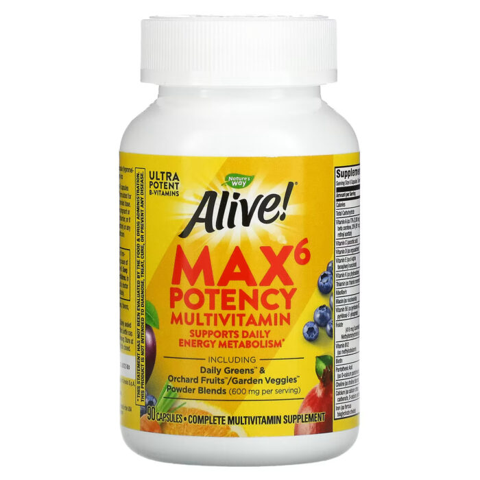 Nature&apos;s Way Alive мультивитамины Max6 Potency, 90 капсул