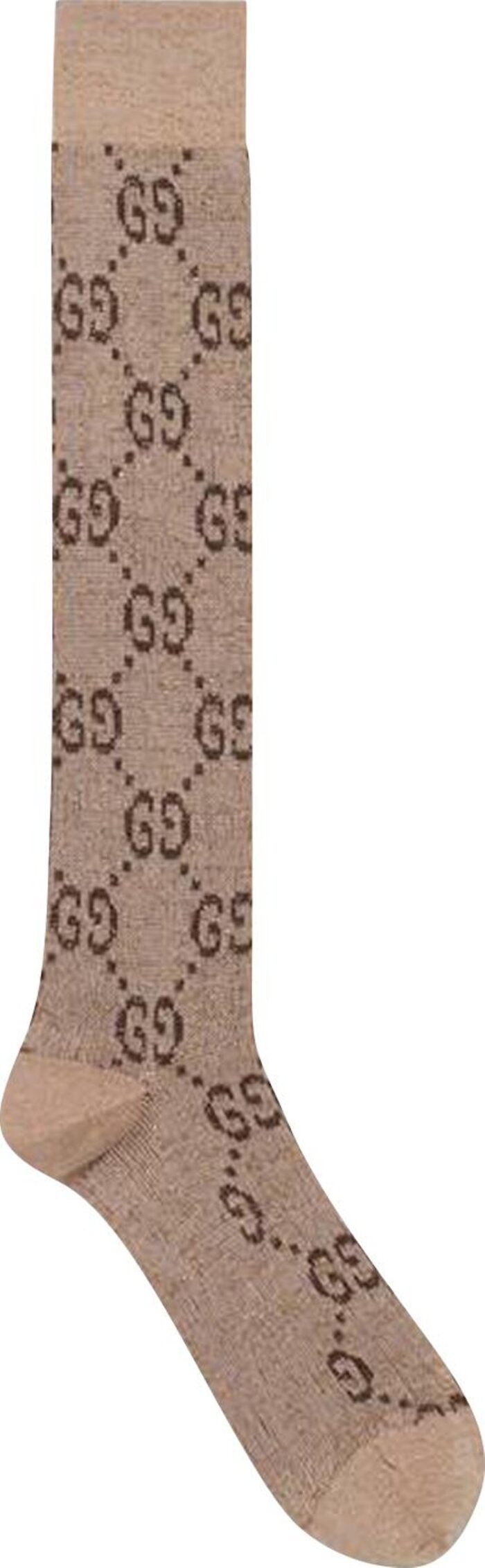 Носки Gucci Lamé GG Socks Beige, бежевый