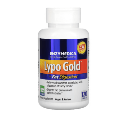 Ферменты для усвоения жиров 60 капсул Lypo Gold Enzymedica