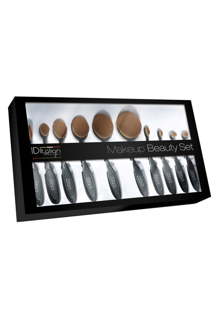 Набор кистей Italian Design Accessories 10 Makeup Brushes Set Italian Design, черный