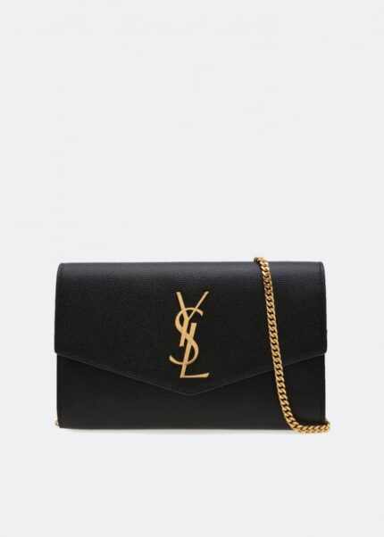 Кошелек SAINT LAURENT Uptown chain wallet, черный