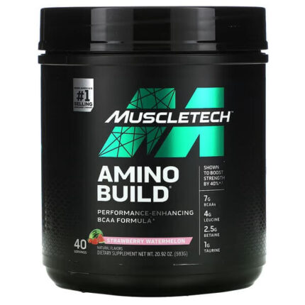 Аминокислоты BCAA MuscleTech со вкусом клубники и арбуза, 593 гр