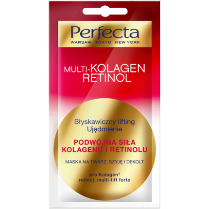 Perfecta Multikolagen Retinol маска для лица, шеи и зоны декольте, 8 мл