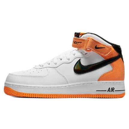 Кроссовки Nike Air Force 1 Mid 07, белый/оранжевый