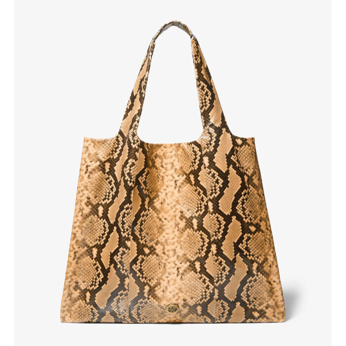 Сумка-тоут Michael Kors Monogramme Python Embossed Leather, жёлтый